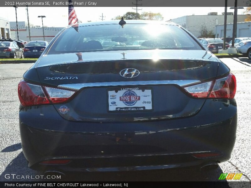 Pacific Blue Pearl / Gray 2012 Hyundai Sonata SE