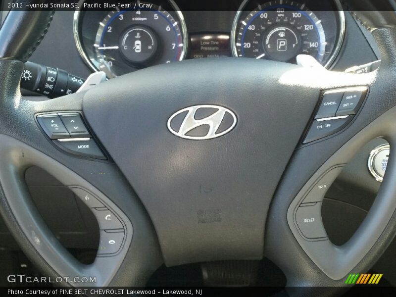 Pacific Blue Pearl / Gray 2012 Hyundai Sonata SE