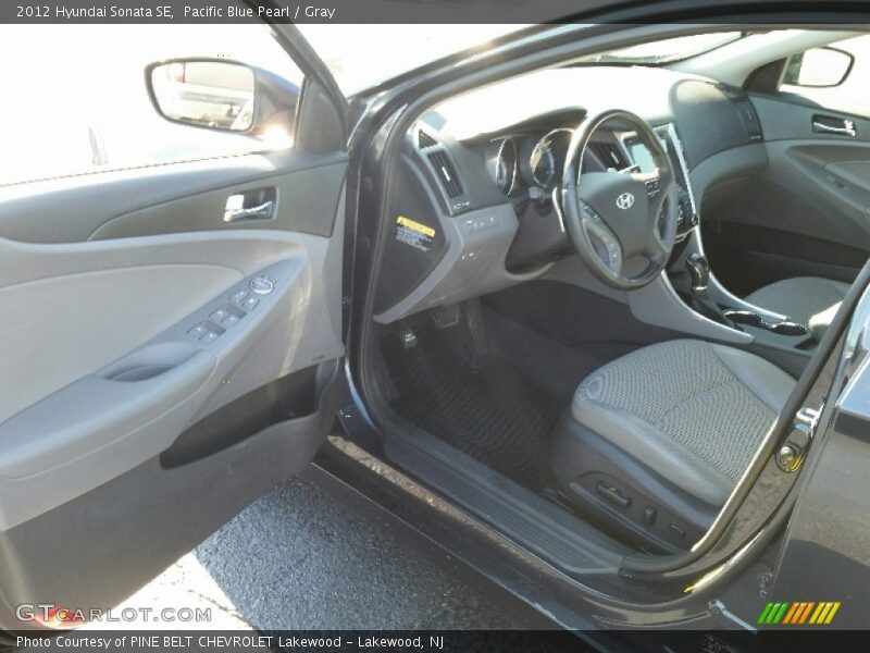 Pacific Blue Pearl / Gray 2012 Hyundai Sonata SE