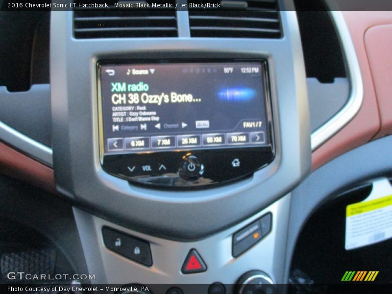 Mosaic Black Metallic / Jet Black/Brick 2016 Chevrolet Sonic LT Hatchback