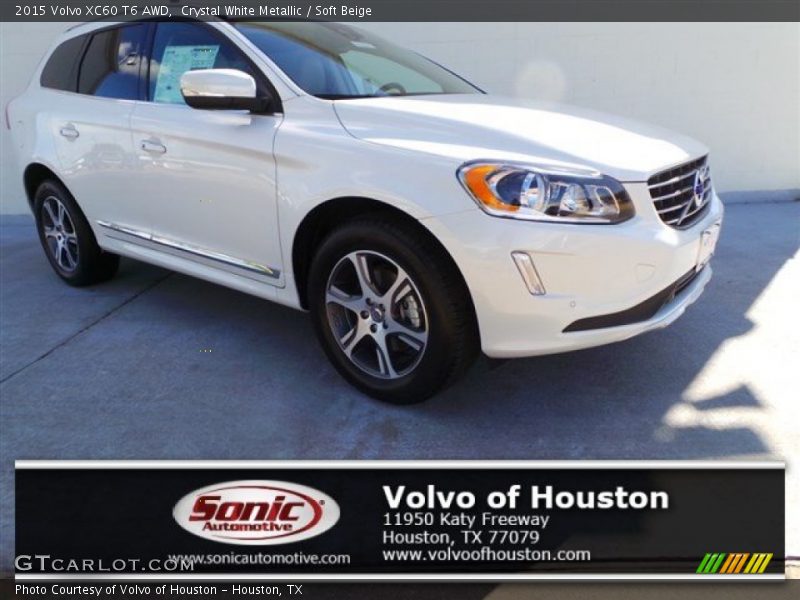 Crystal White Metallic / Soft Beige 2015 Volvo XC60 T6 AWD