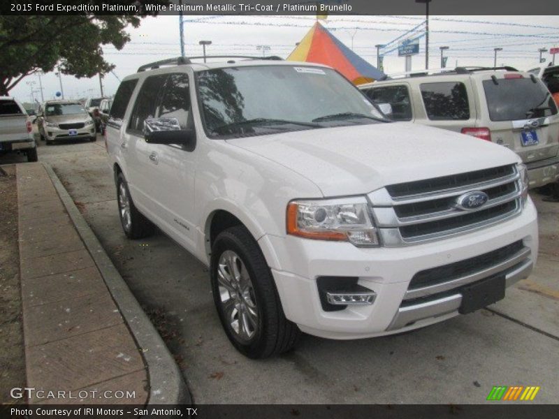 White Platinum Metallic Tri-Coat / Platinum Brunello 2015 Ford Expedition Platinum
