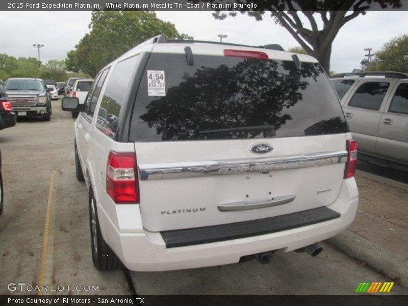 White Platinum Metallic Tri-Coat / Platinum Brunello 2015 Ford Expedition Platinum