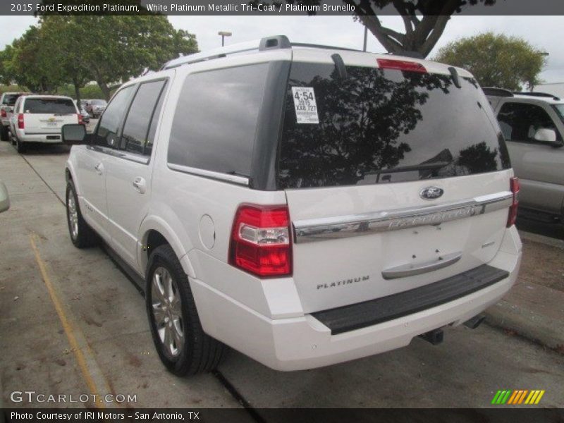 White Platinum Metallic Tri-Coat / Platinum Brunello 2015 Ford Expedition Platinum