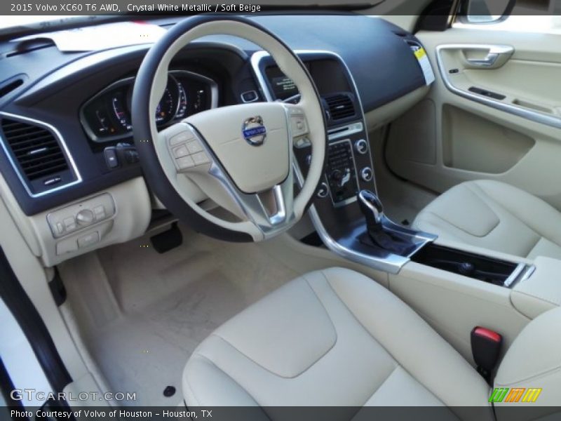 Crystal White Metallic / Soft Beige 2015 Volvo XC60 T6 AWD