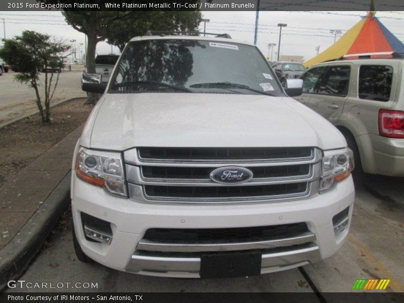 White Platinum Metallic Tri-Coat / Platinum Brunello 2015 Ford Expedition Platinum