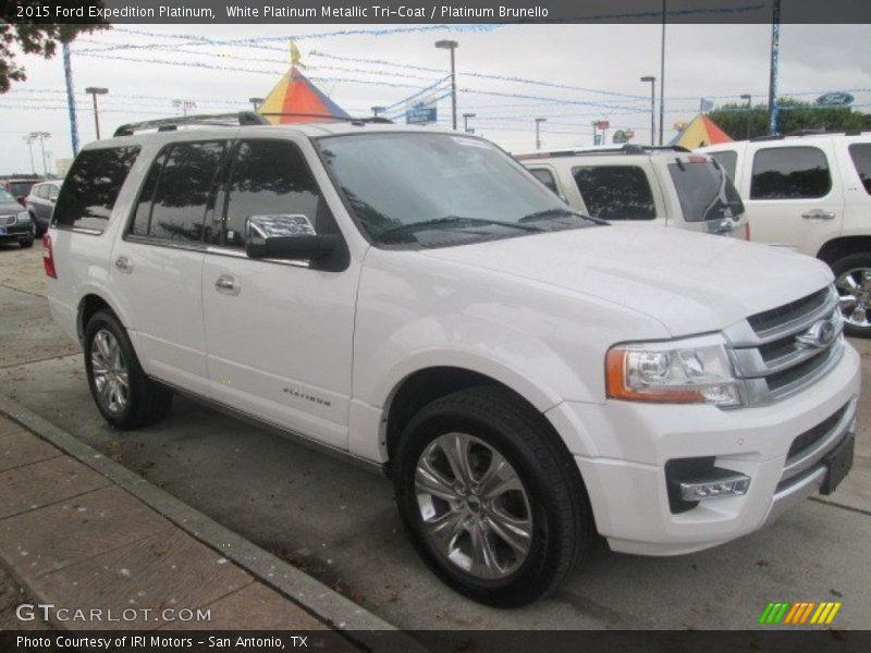 White Platinum Metallic Tri-Coat / Platinum Brunello 2015 Ford Expedition Platinum