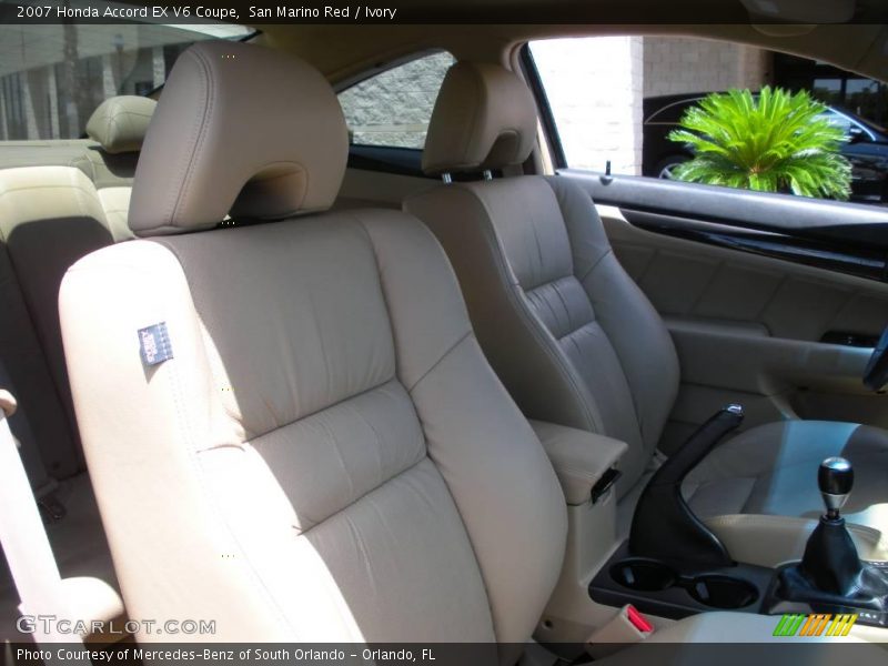 San Marino Red / Ivory 2007 Honda Accord EX V6 Coupe