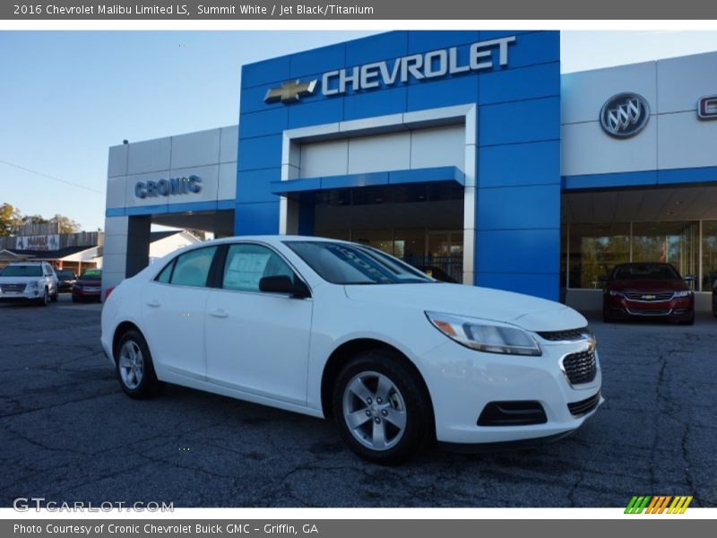 Summit White / Jet Black/Titanium 2016 Chevrolet Malibu Limited LS