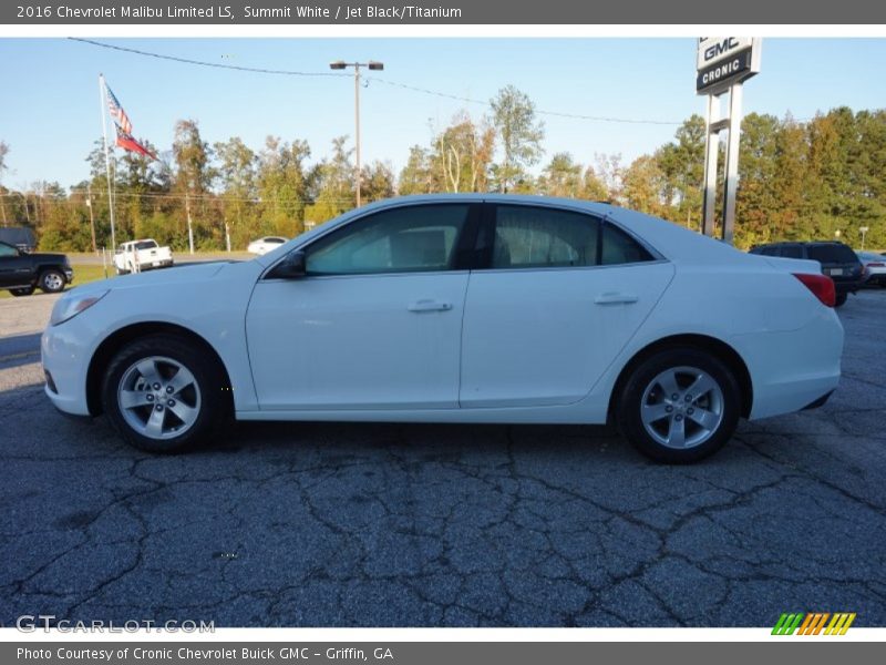 Summit White / Jet Black/Titanium 2016 Chevrolet Malibu Limited LS