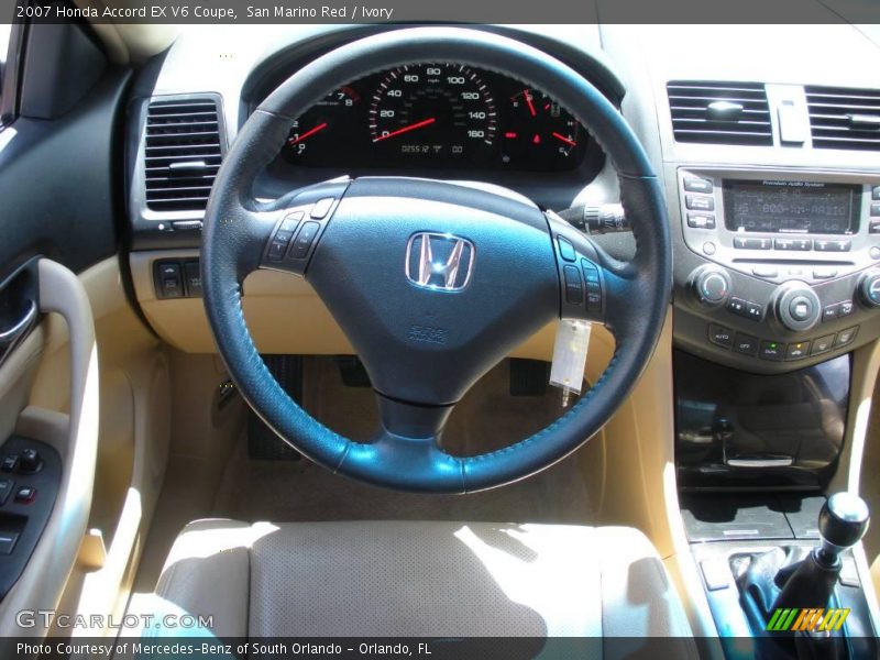 San Marino Red / Ivory 2007 Honda Accord EX V6 Coupe