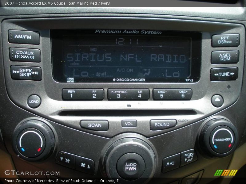 San Marino Red / Ivory 2007 Honda Accord EX V6 Coupe