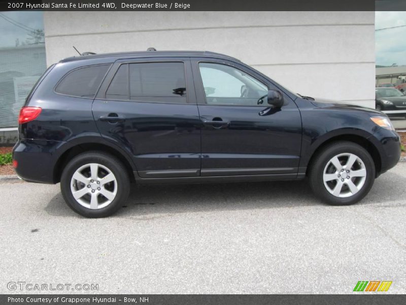 Deepwater Blue / Beige 2007 Hyundai Santa Fe Limited 4WD
