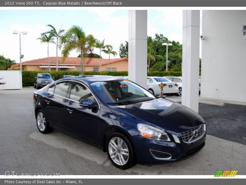 Caspian Blue Metallic / Beechwood/Off Black 2013 Volvo S60 T5