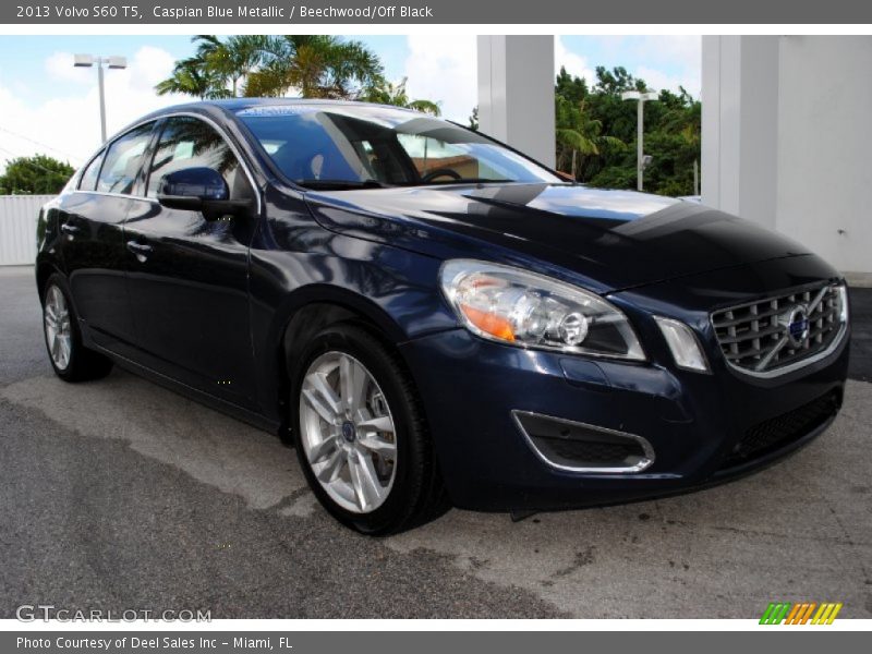 Caspian Blue Metallic / Beechwood/Off Black 2013 Volvo S60 T5