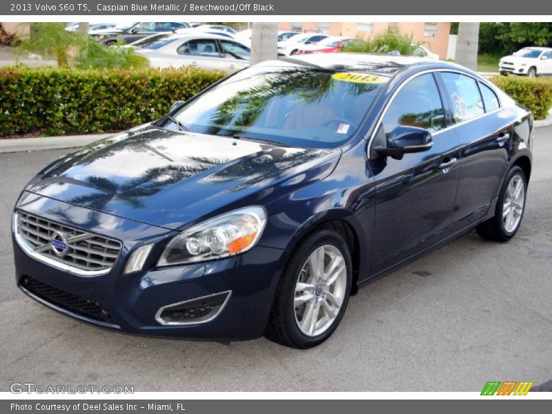 Caspian Blue Metallic / Beechwood/Off Black 2013 Volvo S60 T5