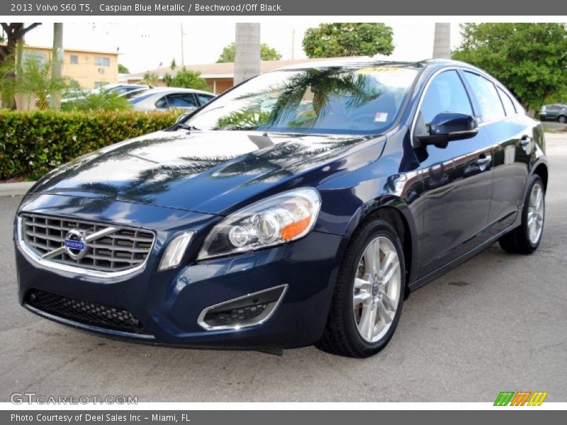 Caspian Blue Metallic / Beechwood/Off Black 2013 Volvo S60 T5