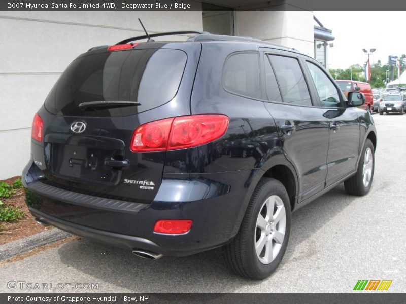 Deepwater Blue / Beige 2007 Hyundai Santa Fe Limited 4WD