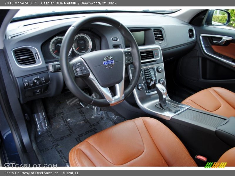 Caspian Blue Metallic / Beechwood/Off Black 2013 Volvo S60 T5