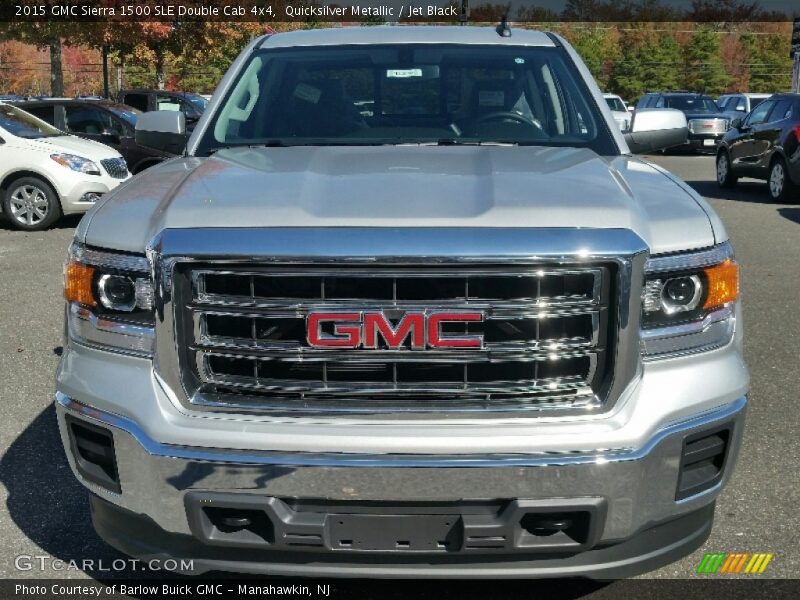 Quicksilver Metallic / Jet Black 2015 GMC Sierra 1500 SLE Double Cab 4x4