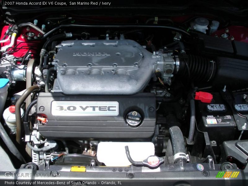 San Marino Red / Ivory 2007 Honda Accord EX V6 Coupe