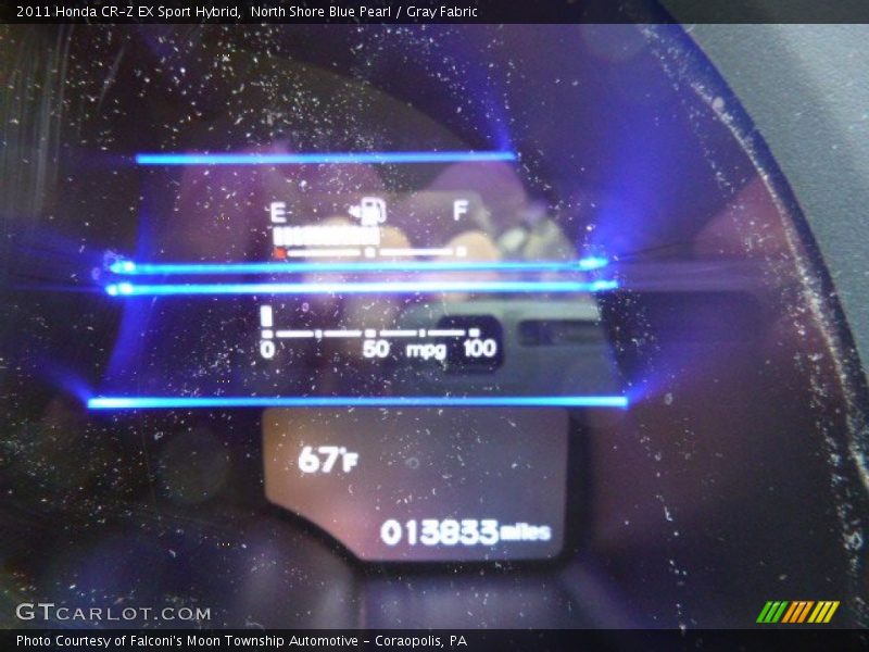 North Shore Blue Pearl / Gray Fabric 2011 Honda CR-Z EX Sport Hybrid