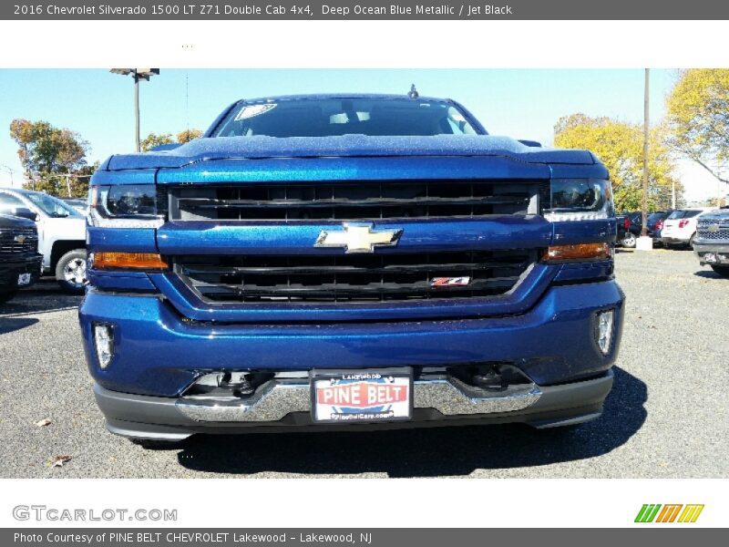 Deep Ocean Blue Metallic / Jet Black 2016 Chevrolet Silverado 1500 LT Z71 Double Cab 4x4