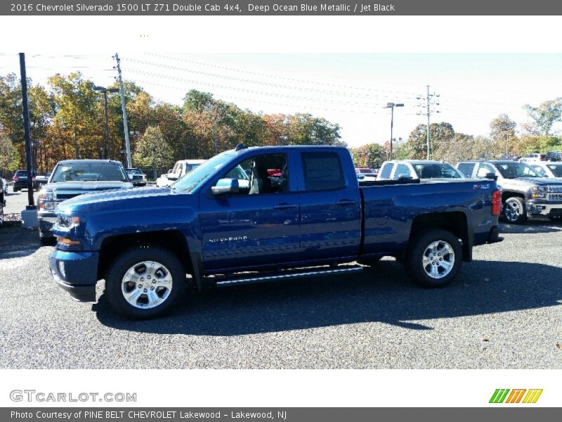 Deep Ocean Blue Metallic / Jet Black 2016 Chevrolet Silverado 1500 LT Z71 Double Cab 4x4