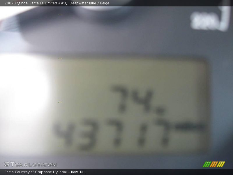 Deepwater Blue / Beige 2007 Hyundai Santa Fe Limited 4WD