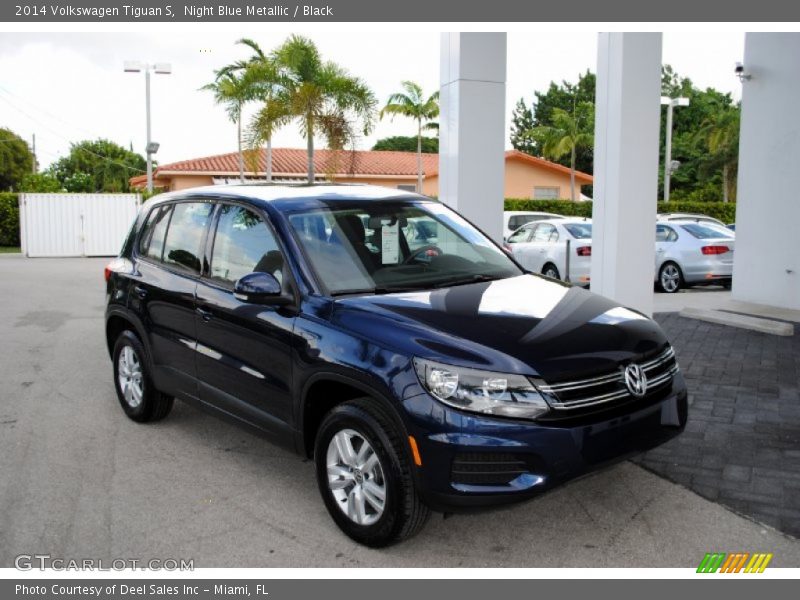 Night Blue Metallic / Black 2014 Volkswagen Tiguan S