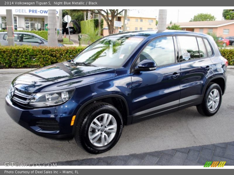 Night Blue Metallic / Black 2014 Volkswagen Tiguan S