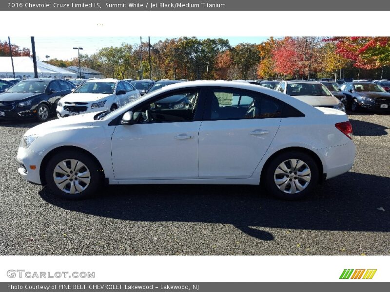 Summit White / Jet Black/Medium Titanium 2016 Chevrolet Cruze Limited LS