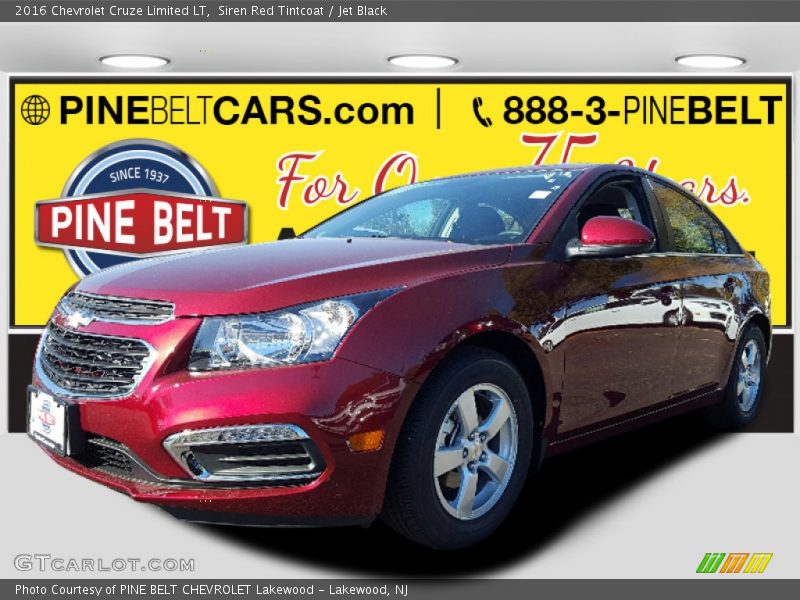Siren Red Tintcoat / Jet Black 2016 Chevrolet Cruze Limited LT