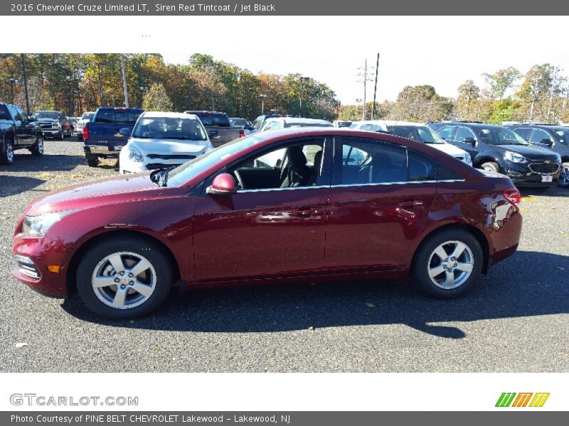 Siren Red Tintcoat / Jet Black 2016 Chevrolet Cruze Limited LT