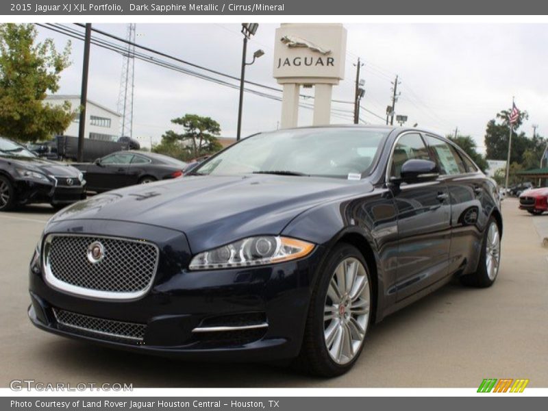 Dark Sapphire Metallic / Cirrus/Mineral 2015 Jaguar XJ XJL Portfolio