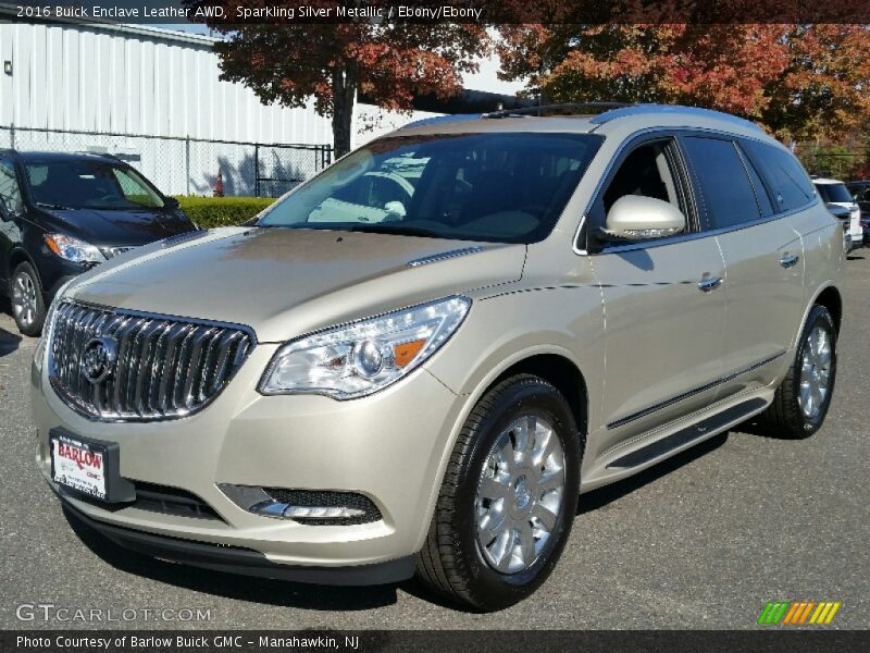 Sparkling Silver Metallic / Ebony/Ebony 2016 Buick Enclave Leather AWD