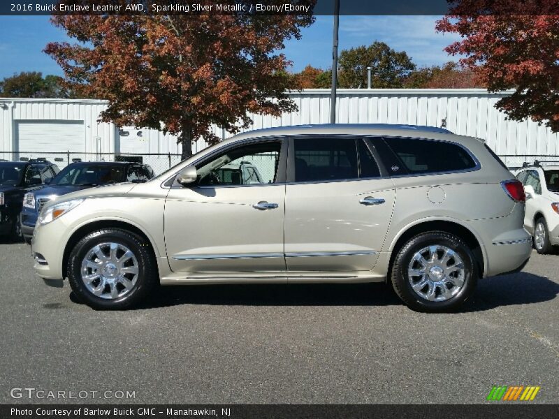 Sparkling Silver Metallic / Ebony/Ebony 2016 Buick Enclave Leather AWD