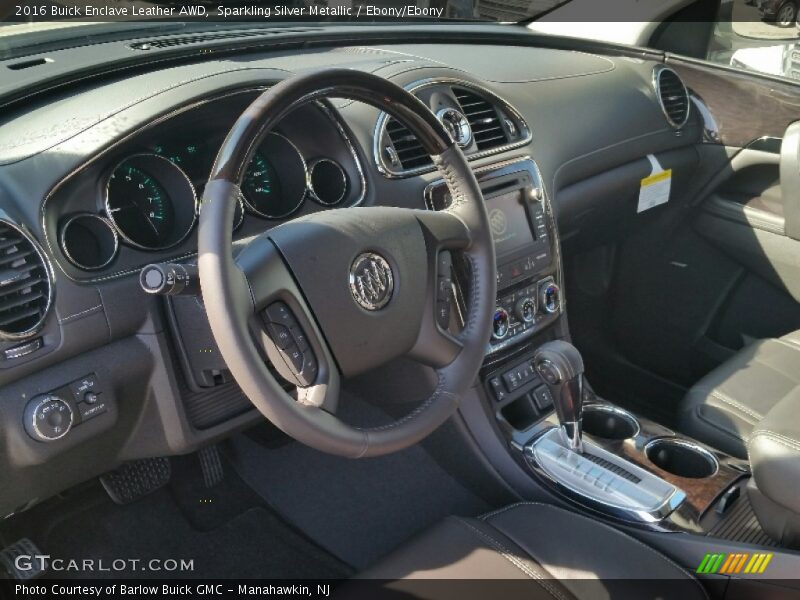Sparkling Silver Metallic / Ebony/Ebony 2016 Buick Enclave Leather AWD