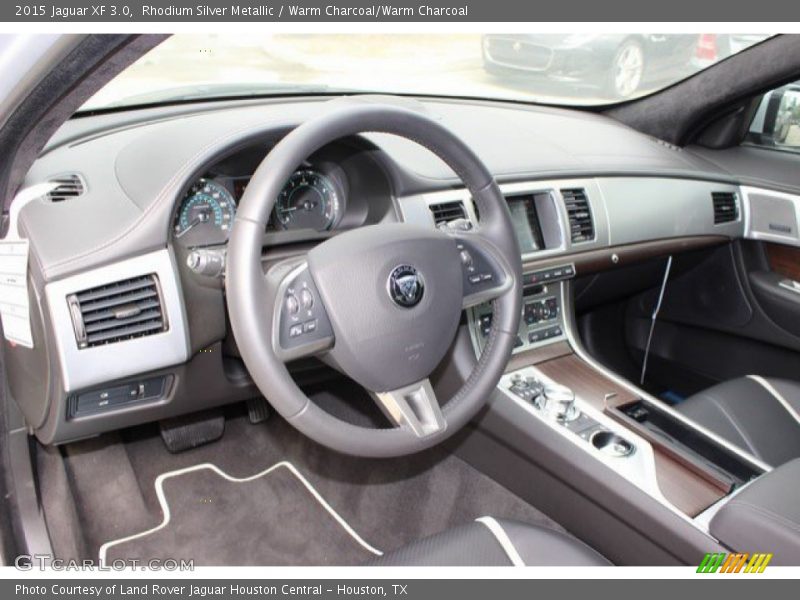 Rhodium Silver Metallic / Warm Charcoal/Warm Charcoal 2015 Jaguar XF 3.0