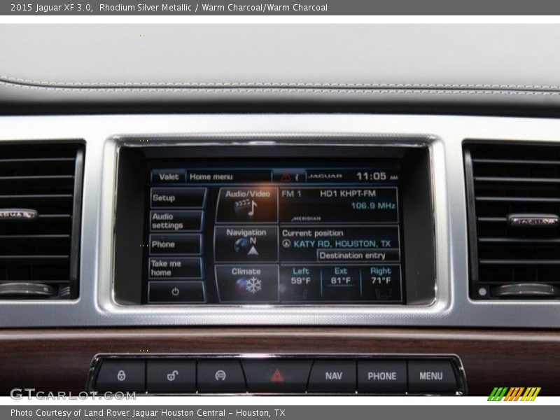 Rhodium Silver Metallic / Warm Charcoal/Warm Charcoal 2015 Jaguar XF 3.0