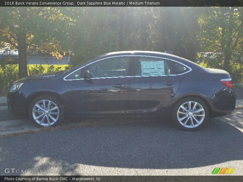 Dark Sapphire Blue Metallic / Medium Titanium 2016 Buick Verano Convenience Group