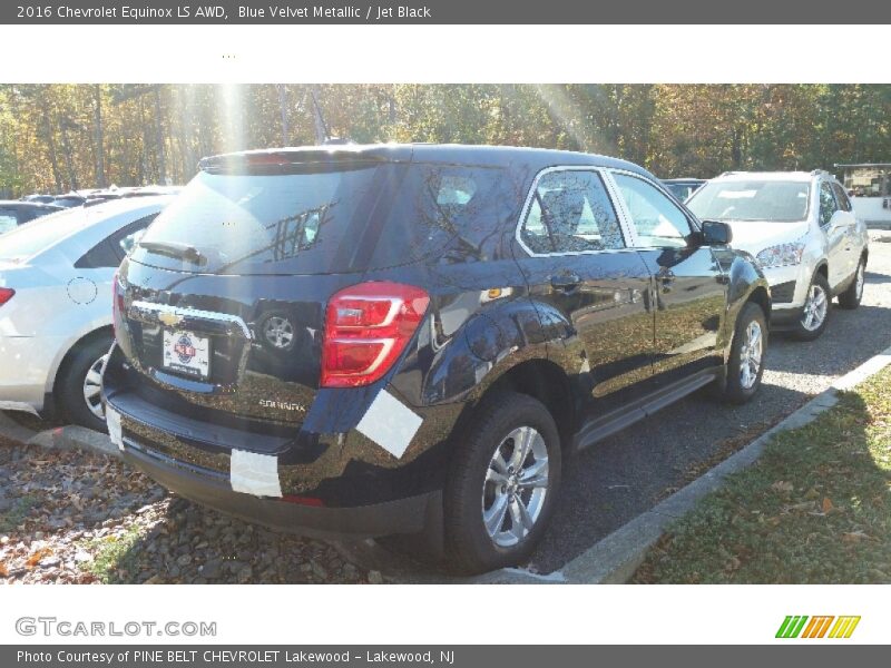 Blue Velvet Metallic / Jet Black 2016 Chevrolet Equinox LS AWD