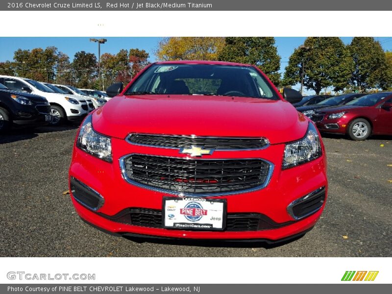 Red Hot / Jet Black/Medium Titanium 2016 Chevrolet Cruze Limited LS
