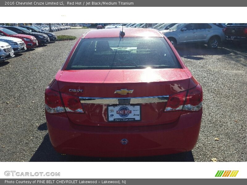 Red Hot / Jet Black/Medium Titanium 2016 Chevrolet Cruze Limited LS