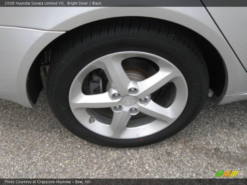 Bright Silver / Black 2008 Hyundai Sonata Limited V6