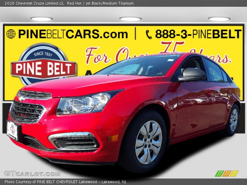 Red Hot / Jet Black/Medium Titanium 2016 Chevrolet Cruze Limited LS