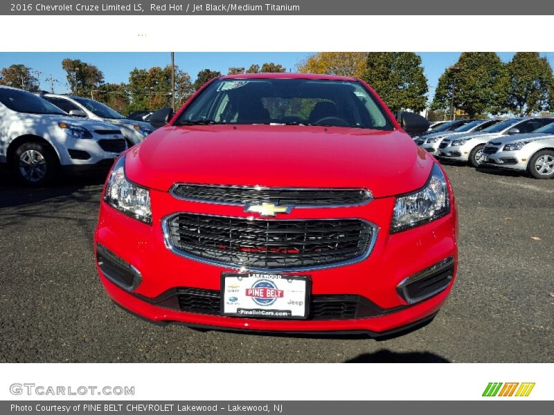Red Hot / Jet Black/Medium Titanium 2016 Chevrolet Cruze Limited LS