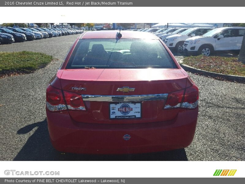 Red Hot / Jet Black/Medium Titanium 2016 Chevrolet Cruze Limited LS