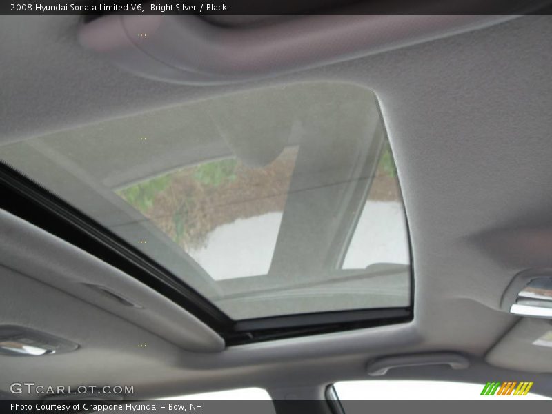 Bright Silver / Black 2008 Hyundai Sonata Limited V6