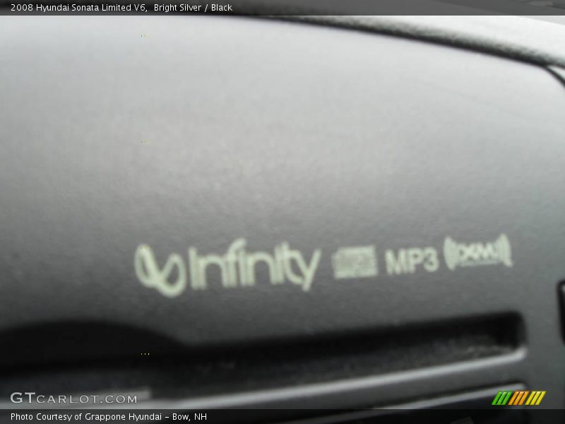 Bright Silver / Black 2008 Hyundai Sonata Limited V6